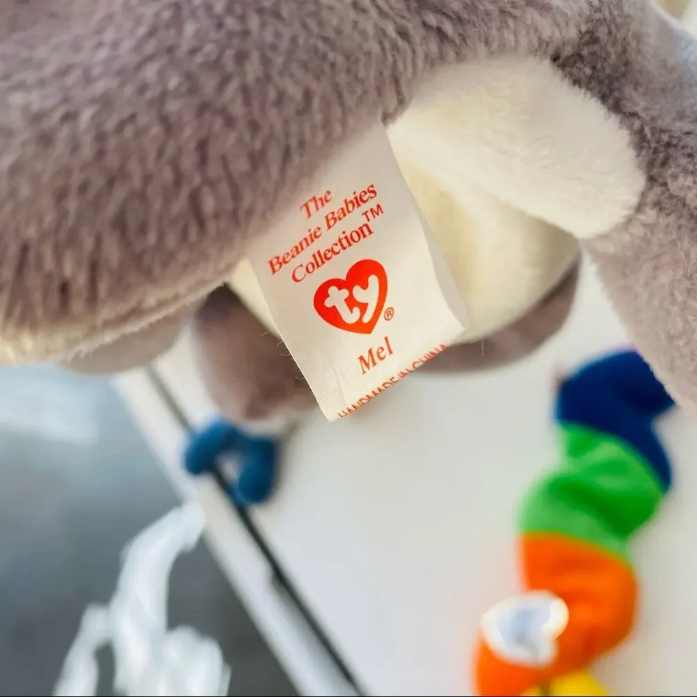 Vintage TY Original 1990s y2k Beanie Babies Bundle Lot Owl Bear Cat Worm Dolphin
